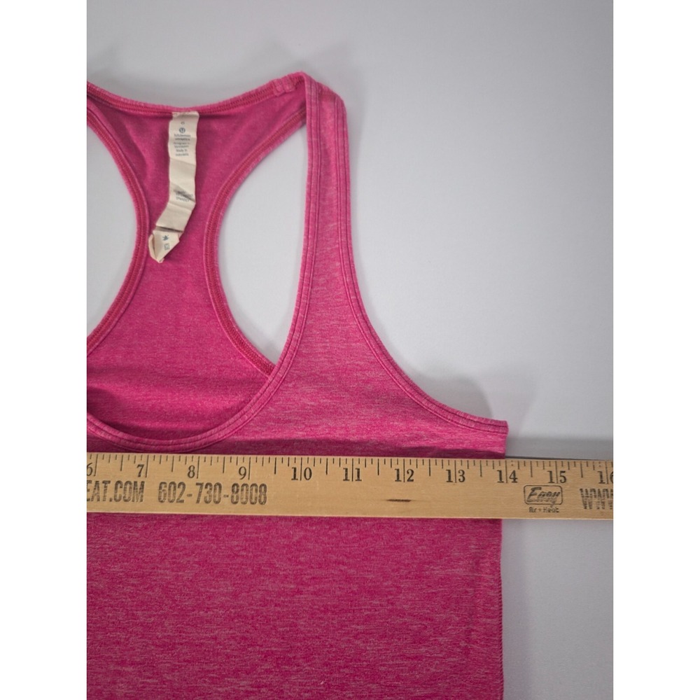 Lululemon Tank Top Women's 6 Heathered Pink Racerback Activewear Athleisure Top - Picture 6 of 8